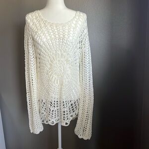 Karen Kane Beachcomber Crochet Sweater NWT Size XL